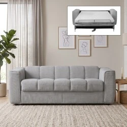 NORRIS Sofabed Water Repellent Fabric Light Grey