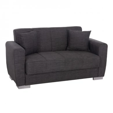 ΚΑΝΑΠΕΣ ΚΡΕΒΑΤΙ POLYA ΔΙΘΕΣΙΟΣ ΓΚΡΙ HM3241.03 153x87x77Υεκ.