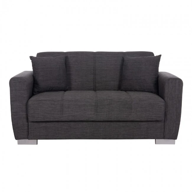 ΚΑΝΑΠΕΣ ΚΡΕΒΑΤΙ POLYA ΔΙΘΕΣΙΟΣ ΓΚΡΙ HM3241.03 150x84x88 εκ.