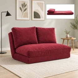 Taida Megapap fabric two seater sofa bed in maroon color 120x80x70cm. Taida Megapap fabric two seater sofa bed in maroon color 120x80x70cm.