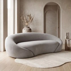 RAMON 3-Seater Sofa Grey Fabric RAMON 3-Seater Sofa Grey Fabric