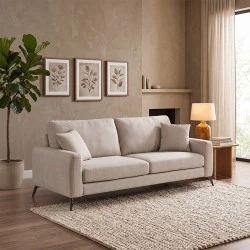 TIPO 3-Seater Sofa Fabric Beige TIPO 3-Seater Sofa Fabric Beige