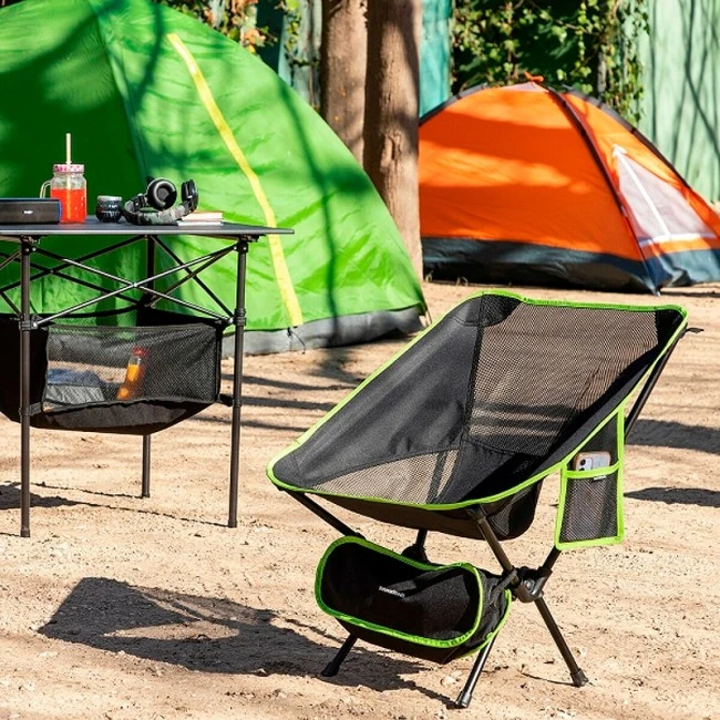 Folding camping chair Folstul Innovagoods V0103860 color black 58x52.5x64cm.