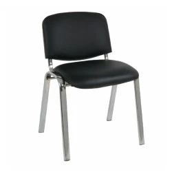 Sigma chair with Pvc coating in black color 57x57x79cm.