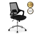 Skagen Metal Megapap fabric working chair in black color 58x59x97cm.