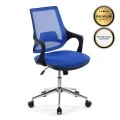 Skagen Metal Megapap fabric working chair in blue color 58x59x97cm.