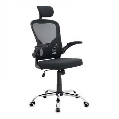 Falcon Megapap office chair with Mesh fabric in black color 68x65x119/129cm.