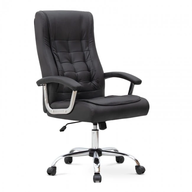 Vision Megapap office chair PU leather in black color 63x70x112/120cm.