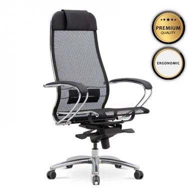 Samurai-2 Megapap ergonomic office chair with Mesh fabric in black 70x70x124/134cm.