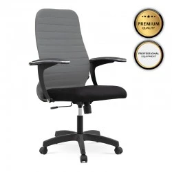 Melani Megapap office chair with double Mesh fabric in grey - black color 66,5x70x102/112cm.