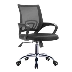 Καρέκλα γραφείου BF2101-F ύφασμα Mesh χρώμα μαύρο 57x53x90-100εκ.