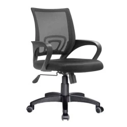 Καρέκλα γραφείου BF2101 Pro ύφασμα Mesh - τεχνόδερμα χρώμα μαύρο 57x56x84-94εκ.