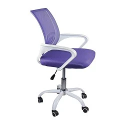 Καρέκλα γραφείου BF2101-SW ύφασμα Mesh χρώμα μωβ - λευκό 57x53x90-100εκ.