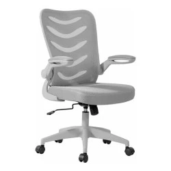 Καρέκλα γραφείου BF2945 ύφασμα mesh χρώμα γκρι 61x61x97/107εκ.