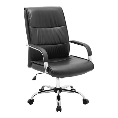 Καρέκλα γραφείου BF3500 τεχνόδερμα χρώμα μαύρο 61x72x105/115εκ.