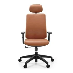 Καρέκλα γραφείου BF8200 τεχνόδερμα χρώμα camel 70x70x117/127εκ.