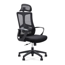 Καρέκλα γραφείου BF8600 ύφασμα mesh χρώμα μαύρο 68x68x124/134εκ.