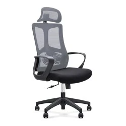 Καρέκλα γραφείου BF8600 ύφασμα mesh χρώμα μαύρο - γκρι 68x68x124/134εκ.