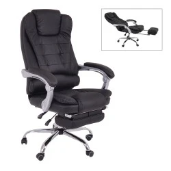 Καρέκλα γραφείου BF9700 relax τεχνόδερμα χρώμα μαύρο 67x72x120/128εκ.
