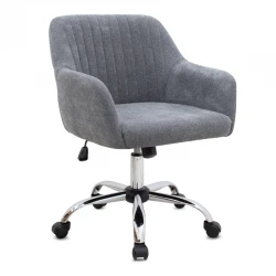 Lana Megapap office chair with linen fabric in grey color 61x61x80/90cm.