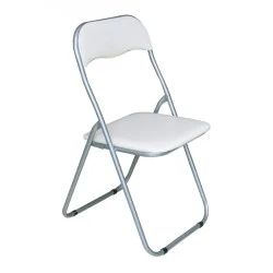 LINDA Folding Chair White Pvc (Grey Paint) LINDA Folding Chair White Pvc (Grey Paint)