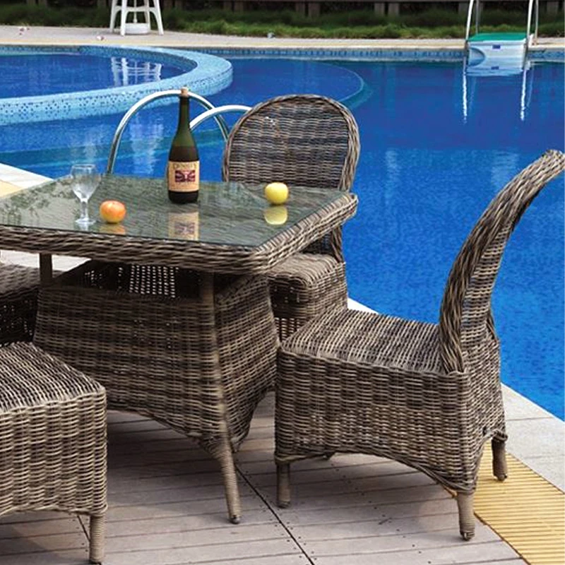 MONTANA Chair Grey/Brown Wicker (Cushion Anthracite)