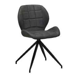 NORMA Chair Black Metal/Suede Dark Grey Fabric NORMA Chair Black Metal/Suede Dark Grey Fabric