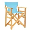 Kompa pakoworld director&#039;s chair natural color solid beech wood and turqoise fabric