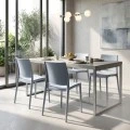 Καρέκλα πολυπροπυλενίου σε silver γκρι χρώμα 44x50x81 εκ. MAYA SIESTA