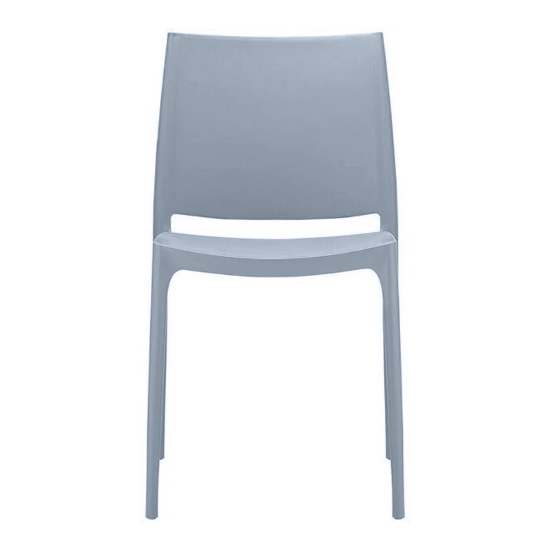Καρέκλα πολυπροπυλενίου σε silver γκρι χρώμα 44x50x81 εκ. MAYA SIESTA
