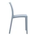 Καρέκλα πολυπροπυλενίου σε silver γκρι χρώμα 44x50x81 εκ. MAYA SIESTA