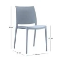 Καρέκλα πολυπροπυλενίου σε silver γκρι χρώμα 44x50x81 εκ. MAYA SIESTA