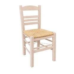 SIFNOS Chair Unpainted with Rush Seat