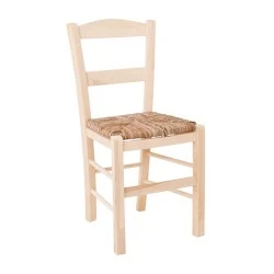 SYROS Chair Unpainted with Rush Seat
