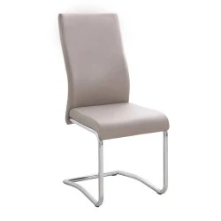 Benson chair with chrome frame and Pvc coating in cappuccino color 46x52x97cm. Benson chair with chrome frame and Pvc coating in cappuccino color 46x52x97cm.