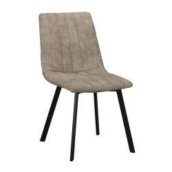 BETTY Chair Black Metal/Suede Beige Fabric BETTY Chair Black Metal/Suede Beige Fabric