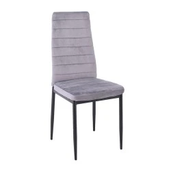 JETTA Chair Full K/D Velure Grey Fabric (Black paint)