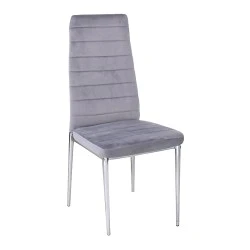 JETTA Chair Full K/D Velure Grey Fabric (Chromed)