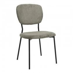 Kevin Megapap fabic dining chair in olive color with black metal legs 48x51x87cm. Kevin Megapap fabic dining chair in olive color with black metal legs 48x51x87cm.
