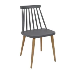LAVIDA Chair Metal Natural, PP Anthracite LAVIDA Chair Metal Natural, PP Anthracite