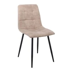 Καρέκλα τραπεζαρίας Lydia ύφασμα suede χρώμα μπεζ 44x55x86εκ. Καρέκλα τραπεζαρίας Lydia ύφασμα suede χρώμα μπεζ 44x55x86εκ.