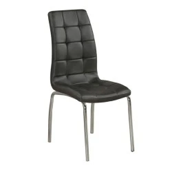 MELVA Chair Chrome, PU Black