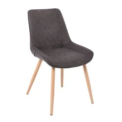 MORGAN Chair Natural Metal Paint/Suede Anthracite Fabric MORGAN Chair Natural Metal Paint/Suede Anthracite Fabric