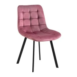 Καρέκλα τραπεζαρίας Myriam ύφασμα velure χρώμα dirty pink 50x56x83εκ. Καρέκλα τραπεζαρίας Myriam ύφασμα velure χρώμα dirty pink 50x56x83εκ.