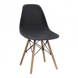 Nova Megapap PP dining chair in black color 46x51x80cm.