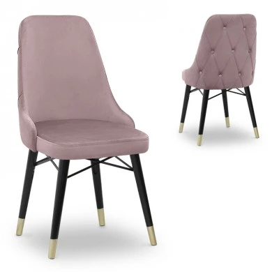 Venus Megapap dining chair velvet color rotten apple - black/gold legs 53x48x95cm.