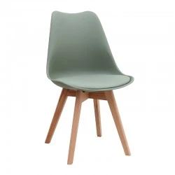Viva Megapap PP - PU dining chair in green color 48.5x54x80cm.