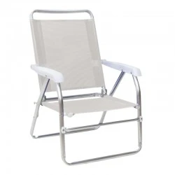 Alu Megapap aluminum beach chair in white color 54x52x80cm. Alu Megapap aluminum beach chair in white color 54x52x80cm.