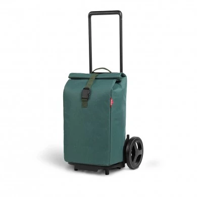 KOOL GIMI polyester 60 liters market trolley in green color 38x45x103cm.