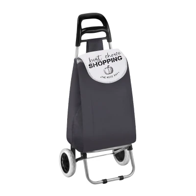 Καρότσι λαϊκής μεταλλικό πτυσσόμενο 33 λίτρα χρώμα γκρι 35x28x95εκ.